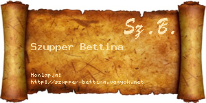 Szupper Bettina névjegykártya